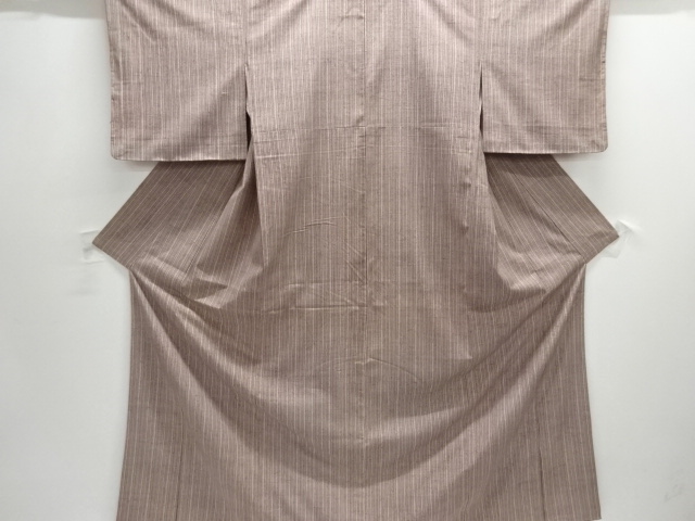 縞模様手織り紬着物